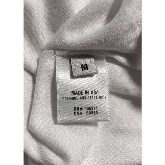 NWT Oscar De La Renta White Banana Graphic Botanical T-Shirt Sz. M - Picture 7 of 8